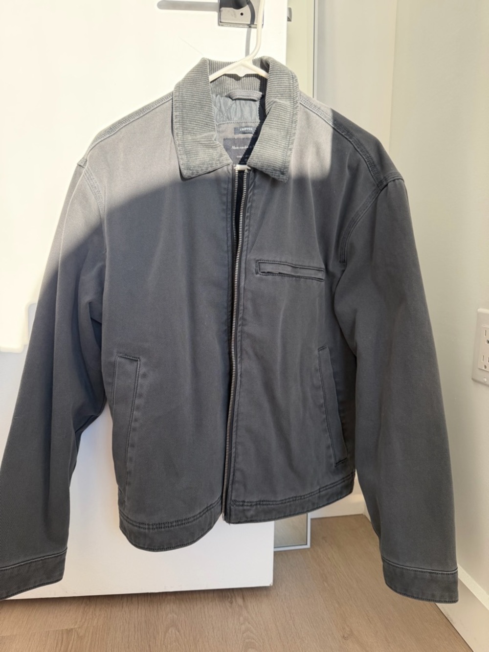 Abercrombie & Fitch Men's Slate Gray Zip Jacket